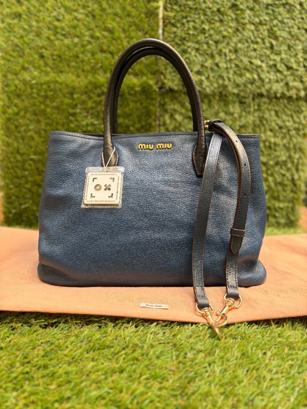 Miu Miu Bicolor Convertible Tote w/ Dust Bag & COA